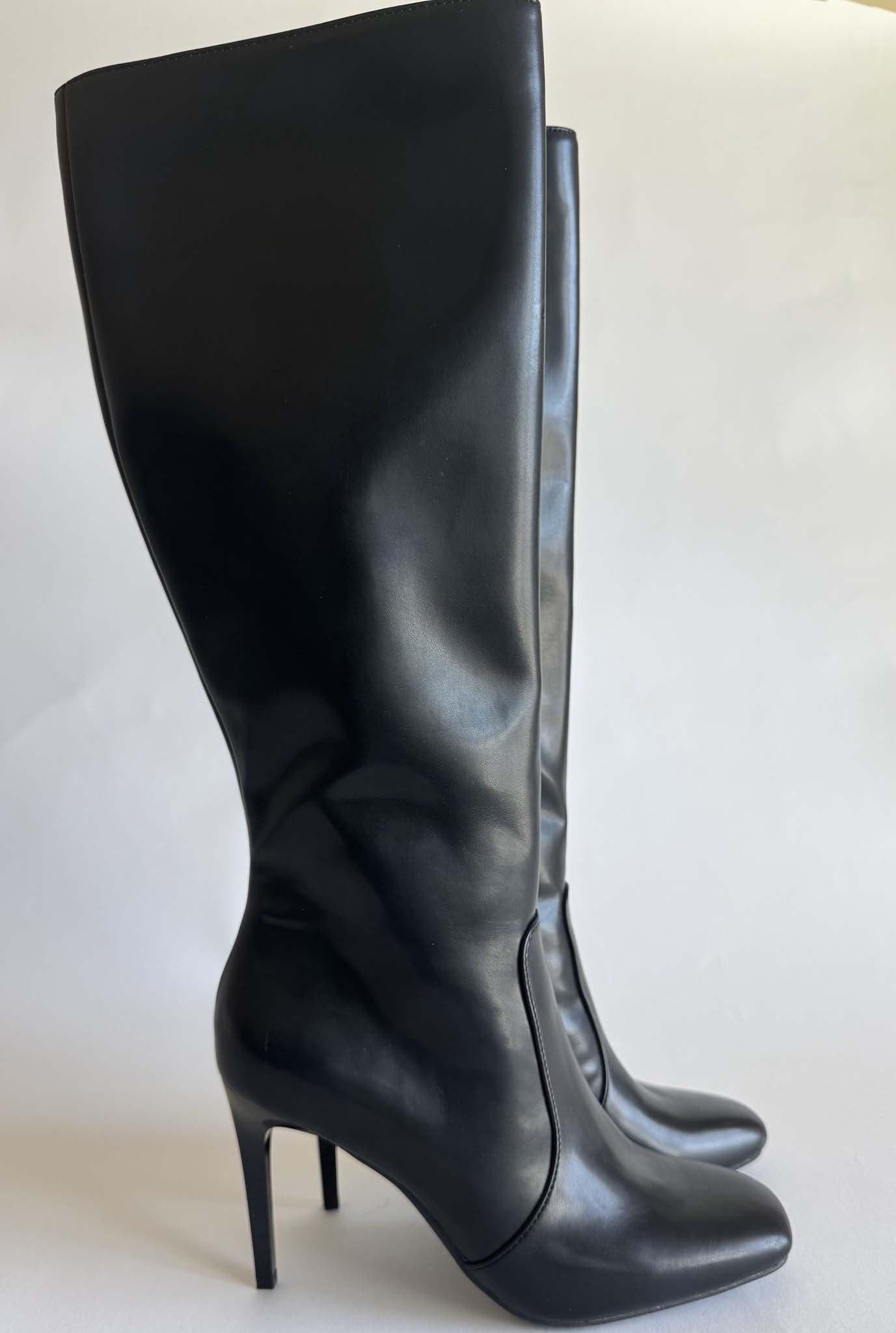 I.N.C. International Concepts Womens Videl Dress Boots Black Smooth 6.5M (store-stock - LIKE NEW)