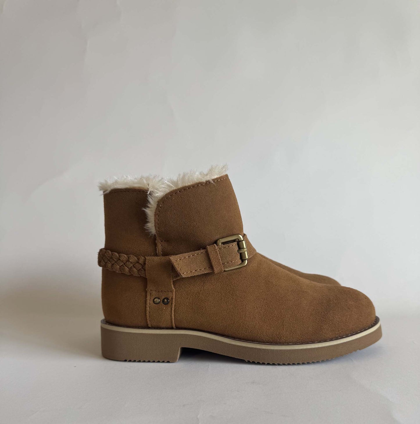 Style Co Korri Pull-On Buckled Cold-Wea Chestnut 7M (store-stock - LIKE NEW)